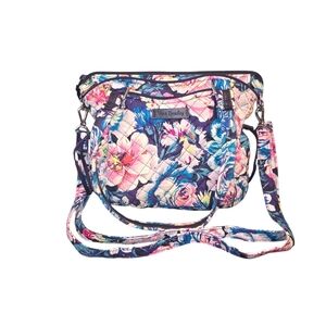 Vera Bradley Garden Grove Multi Floral Iconic Mini‎ Glenna Satchel 8"X6.25"X3.5"
